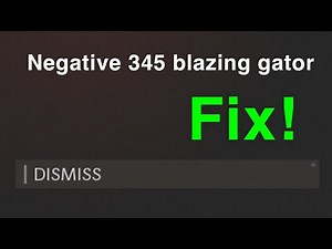 Black Ops Cold War ERROR Negative 345 blazing gator EASY FIX!