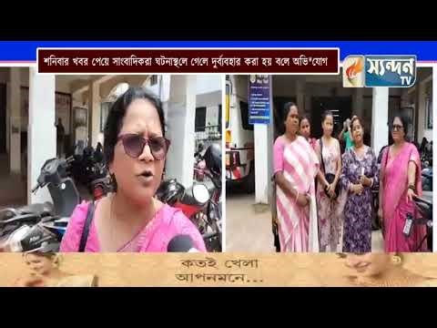 Patients and family members of the patient mourn the passing of Dr. Debesh Devbarma at IGM Hospital.