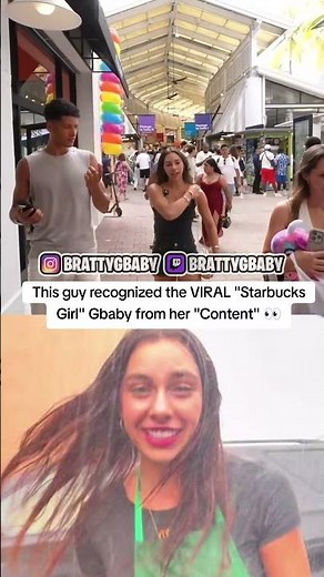 This guy recognized the VIRAL "Starbucks Girl" Gbaby from her "Content" 👀