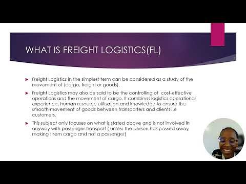 INTRODUCTION TO FREIGHT LOGISTICS level 2 lesson 1