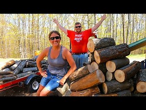 Preparing Firewood for Winter at the Off Grid Cabin.