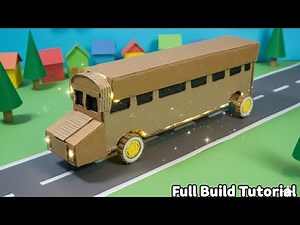 Simple Cardboard Bus Craft for Kids | Fun & Easy DIY#toys
