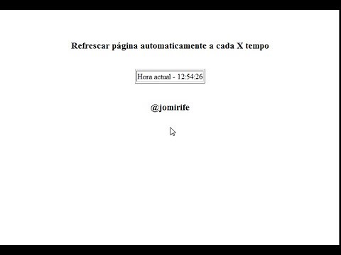 Refrescar página HTML automaticamente com javascript - Tutorial