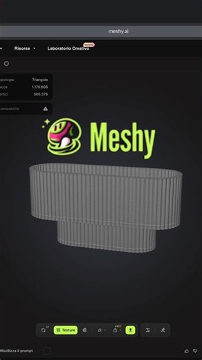 Meshy AI the best platform for generating 3D modeling with AI #3dprinting #3dprinter #ai #aishorts