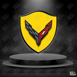 Custom Corvette C8 Stickers | 2pcs Side Badge Emblem Decals | Fender Logo | Multiple Designs - Etsy