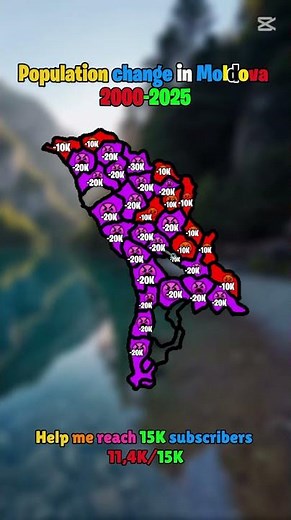 Population Change in Moldova 2000-2025 #globalmapper #europe #mapguide #mapping #map #geography