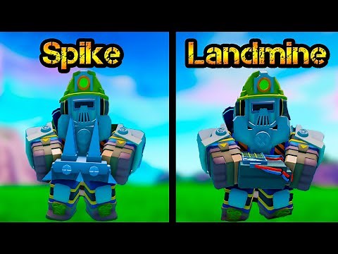 Landmine vs Spike Trapper Roblox Tower Defense Simulator TDS Battle
