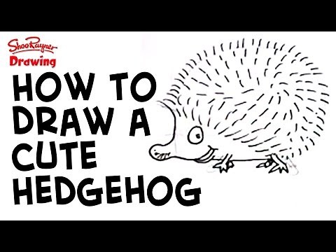How to draw a cartoon hedgehog really easily - Shoo Rayner Drawing School