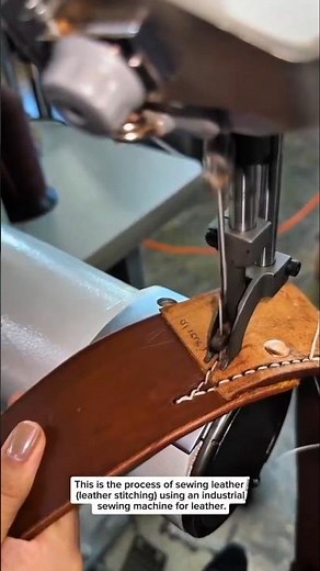 “Precision Leather Stitching: Industrial Saddle Leather Sewing Machine in Action”