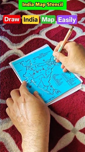 India Map Plastic Stencil Review 🇮🇳 How to draw India map easily