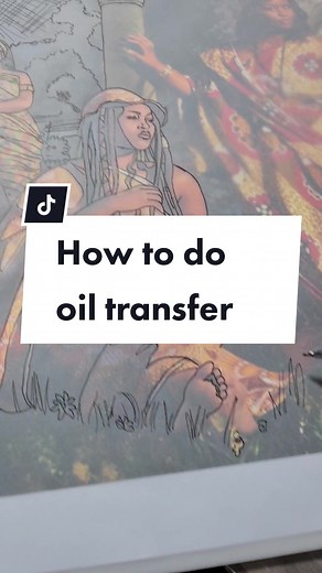 How I to do your oil transfer for finest proportions #artistoftiktok #blackaristocratart #oilpainting