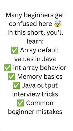 Day 8 🔥 Java Array Trick Most Beginners Miss 😱 #day8