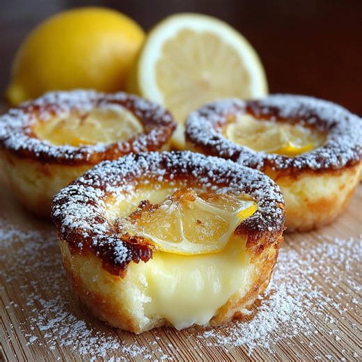 Baby Lemon Impossible Pies | Mini Citrus Dessert Recipe | Printable Recipe PDF - Etsy