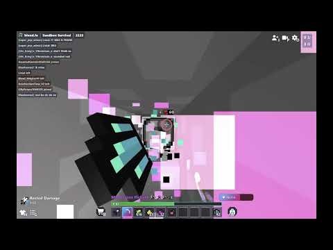 Bloxd io survival 2222 hole pvp hacker!!! #bloxd #minecraft #bloxdio