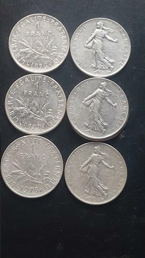 FRANC 1 FRANC 1976 1977 1978 coin value