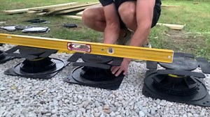 Easy backyard deck build without a crew