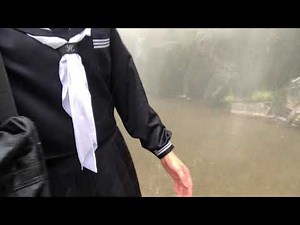 【濡れフェチ】セーラー服ずぶ濡れ！公園の噴水でびしょ濡れに！！