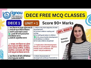 Class 1 DECE MCQ 2025 IGNOU Simran Gumber Level Up Learning