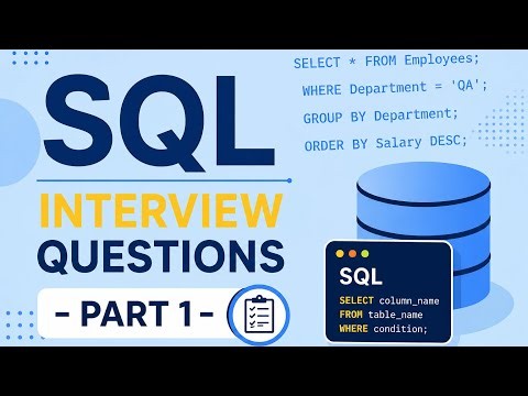 SQL Interview Questions for QA | Part 1 | Most Asked Questions