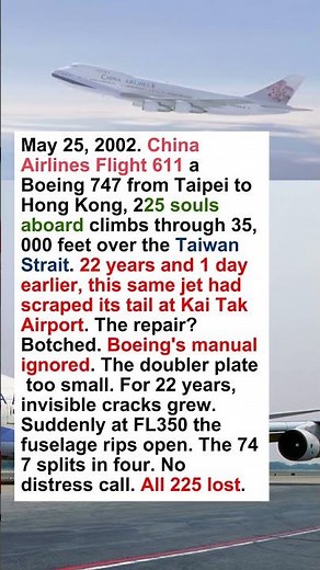 A Tailstrike From 1980 Tore Apart a 747 in 2002 — China Airlines 611