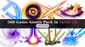500 Game Assets Pack in Spine 2D