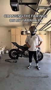 New fairings on the Yamaha R1. Grey to Red and Black. Go check out @officialmonsterfairings for amazing designs! #biketok #booktok #motorcycle #motolife #motorcycles #yamaha #agv #pista #bikerboysofinstagram #bikerboy #asmr | Bongo Bongo