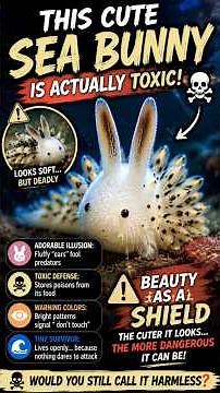 The Ocean’s Cutest Killer? Sea Bunny Explained 💀🐰🌊 #wildlifedocumentary #animalfacts #seabunny