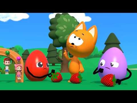 Let's Make a Colorful Ball Pit! Kids' Videos with Kote the Kitten