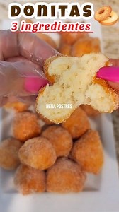 413K views · 7.1K reactions | Donitas 3 Ingredientes #donas #donuts | Nena Postres | Facebook