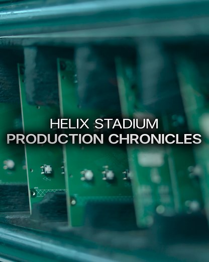 Take an inside look at how the Helix Stadium XL is built, tested, and prepared before it reaches your hands. From PCB assembly and button testing to final quality control, packaging, and shipping, every step ensures you can plug in and play with confidence. | Line 6