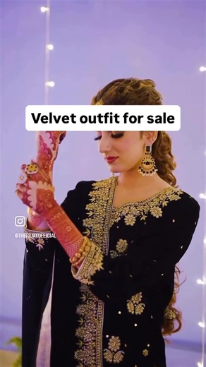 Preloved by paro on Instagram: "3pc velvet outfit for sale( small size) 9000 micro velvet Handmade work on shirt and shawl Original price 30k Selling price 20k Condition 10/10 [preloved,foryou,explore,desi]"