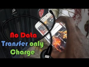Phone connected to PC by USB for data transfer but only charges Fix