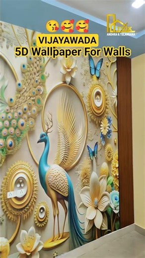 5D Wallpaper For Walls ☎️9059459025 #atrixinteriors #vijayawada #3dwallpaper #5dwallpaper #shorts