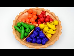 Sorting Pie toy Best Learning Video for Kids - Learn Colors Counting Fruits