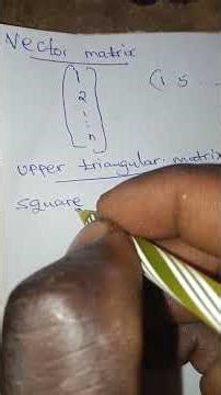 vector, upper and lower triangular matrices