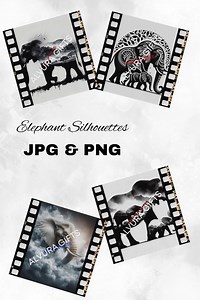 Elephant Silhouette Style - Etsy