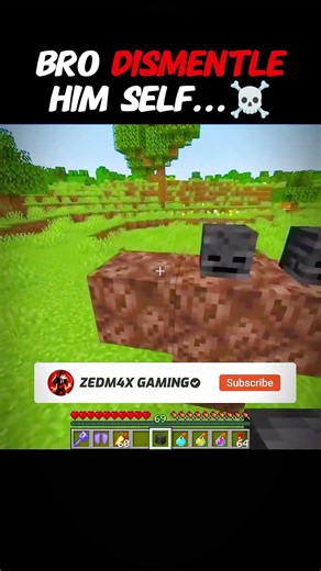 Bro gets scared..☠️#mcpe #shorts