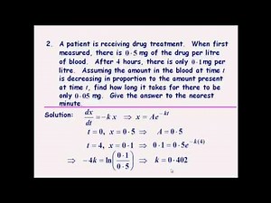 differential equations growth and decay problems