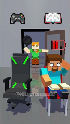 Play vs Study! #minecraft #roblox