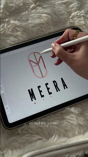 Create Stunning Name Logos on Procreate: MEERA Design Tutorial #letterlogo #tattooideas