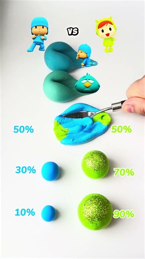 Muevelo Pocoyo VS Nina Color💙💚Mixing #shorts #pocoyo #colors #mixing #fyp #memes #roblox #love