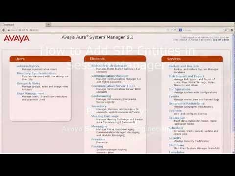 How to Add a SIP Entity in Session Manager