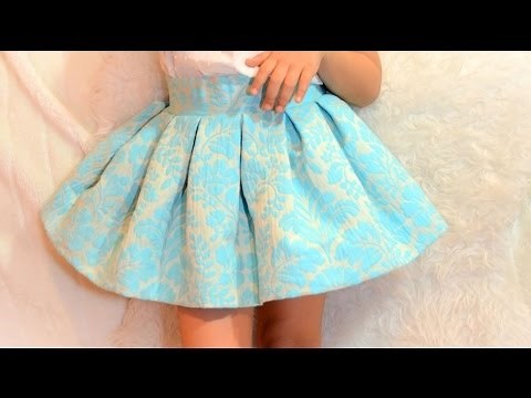 Sewing a midi pleated skirt for girls