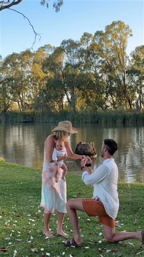 Liv Phyland on Instagram: "Yes to a lifetime with you! 😭💍 My favourite place in the world (and where I fell for you), my favourite song playing, my favourite human dropping a knee. I had absolutely zero chill. Andy Trigg, meeting you was truly my greatest gift… it has given me the most unconditional love and happiness, endless fun and adventure, the calmest nervous system possible, the best business partner, our beautiful baby girl and now a FIANCÉ! Thank you for asking me the easiest question