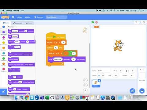 Utilisation d'une boucle avec compteur dans Scratch