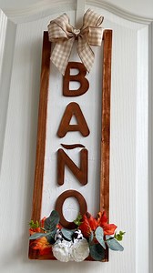 Estos es de simple Cartón a hemoso cartel para baño!! #bathroomdecor #fall #diy | Encanto DIY