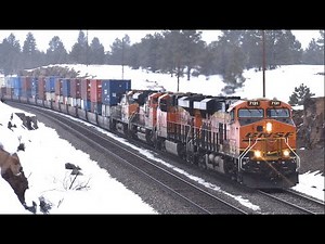 Snow Trains on the BNSF Transcon - Winter 2023