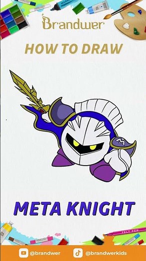 How to Draw Meta Knight from Kirby