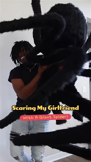 21K views · 200 reactions | Scaring my Girlfriend with a Giant Spider! #Reels #couples #prank #funnyvideos #reaction #reelsfypシ | Tricia & Kam | Facebook