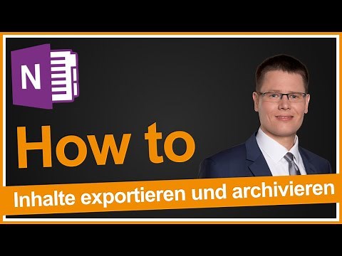 Inhalte exportieren und archivieren in OneNote